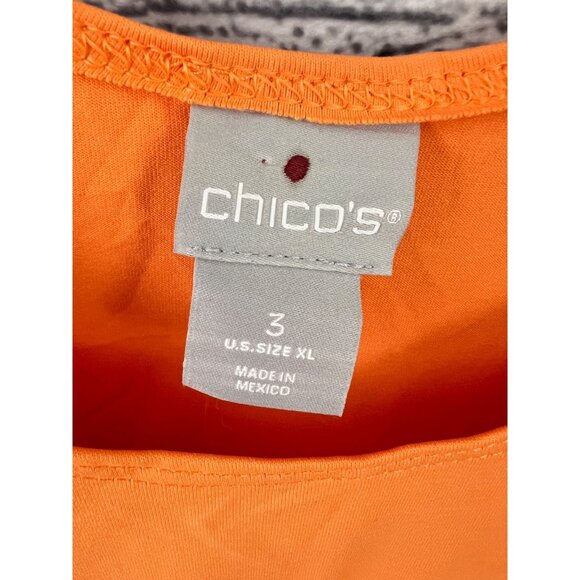 Chico's Microfiber Contemporary Tank Top Size 3 XL Seville Orange   NEW - Picture 5 of 5